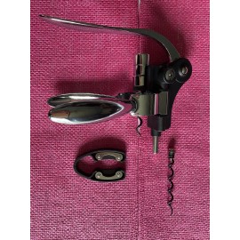 Rabbit CORKSCREW,DE LUXE,RABBIT STYLE,3 PIECES:BOTTLE LEVER OPENER,FOIL CUTTER, 1 EXTRA
