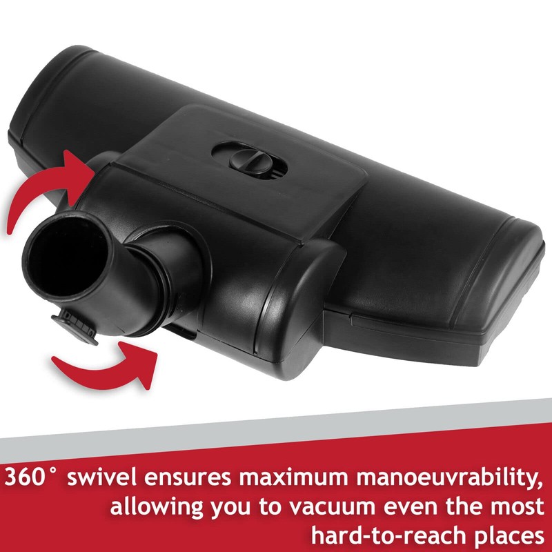 Spares2go Universal Vacuum Brush Head 35mm Turbo Wheeled Hard Floor