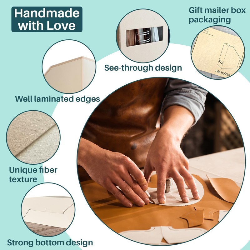 LifeSto Magazine Holder - File Holder and Desk Organizer, Cardboard