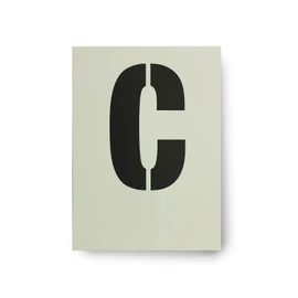 Dovetails Vintage Big Letter C Stencil 120 mm tall Modern Alphabet Style