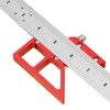 Center Gauge 12in 45° 90° Line Ruler Measuring Scribing Tool
