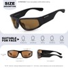 2 PACK Unbreakable Bifocal Reading Sunglasses for Men, Wrap Around
