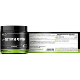 L-Glutamin Pulver 300g - L-Glutamin 4950 mg pro Portion - 50 Portionen - unterstützt die Darm- und Muskelgesundheit - von MZ