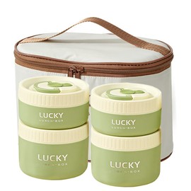 YBOBK HOME Ceramics Food Storage with Bag&Lid Leakproof Lunch Box Portable lunch Container Stackable Bento Box for Office Work Microwave Safe &Dishwasher Safe