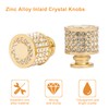 Morobor Rhinestone Drawer Knob, 4pcs Zinc Alloy Gold Cabinet Knobs