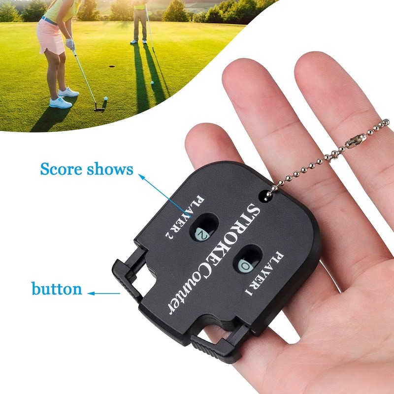TYFYH Pack of 2 Golf Result Counters, Golf Scorer Counter,
