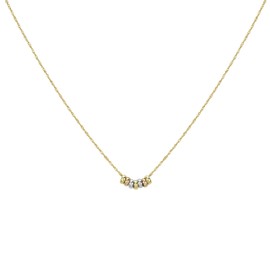 Carissima Gold Women's 9 ct 3 Colour Gold Lucky Rings Chain Necklace of Length 41 cm/16 inch