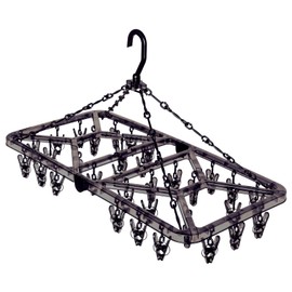 OHE 83540 Laundry Clothes Drying Hanger, Length 23.8 x 11.8 x 14.0 inches (60.5 x 30 x 35.5 cm), Gray Pinch Included, Strong Corner Hanger, UV Resistant, Shatterproof, Polycarbonate