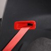 cartiangous 2pcs Red ABS Car Seat Belt Frame Trim For