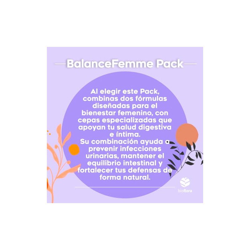 Probioticos Bioflora Pack Balance Femme Cápsulas Woman Cranberry Ácido Resistntes