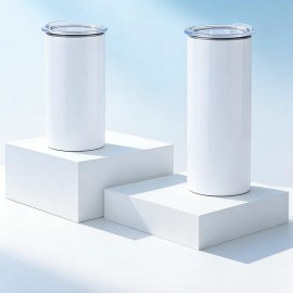 Tumbler 20oz for Sublimation with Straw and Box Sublimation Blanks 20oz Tumblerscolor: White, capacity: 50pcs a case+ plastic straw