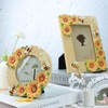 Bicuzat 3D Embossed Sunflower and Bees Pattern Resin Card Frame