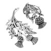 GALPADA Double Scottish Thistle Brooch 2pcs Antique Silver Tone Scottish