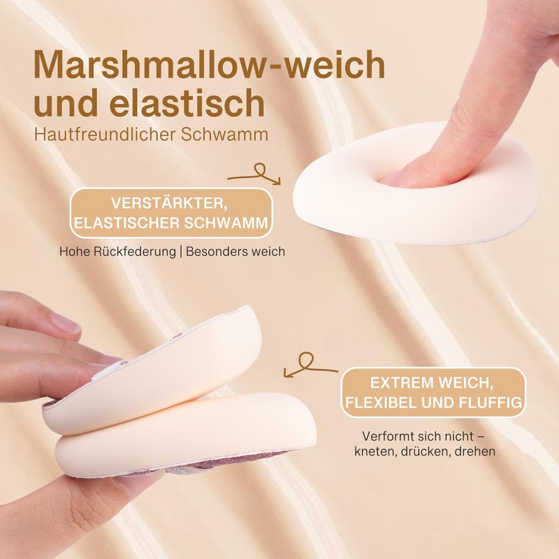 Momo's Workshop Powder Puff Makeup Sponge for Liquid Foundation Ultra