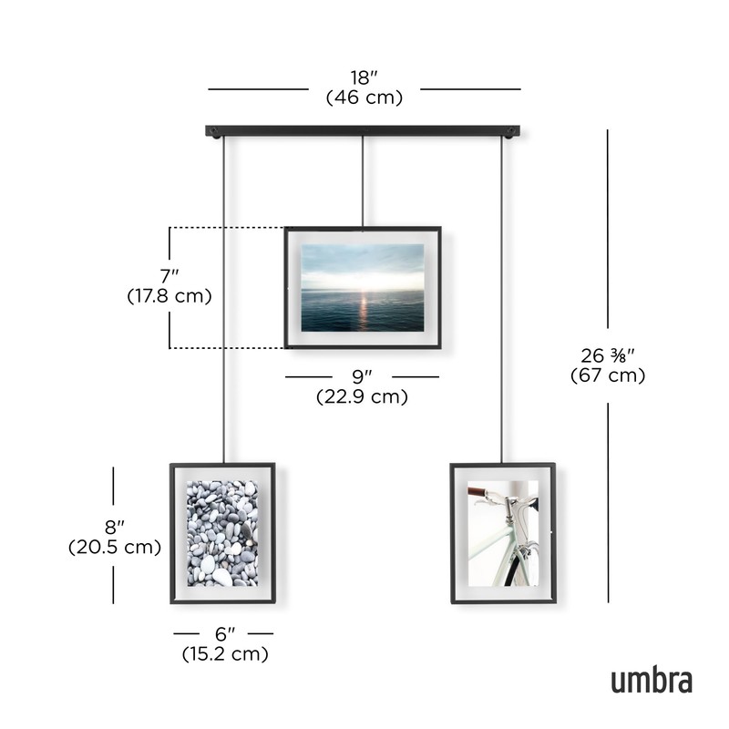 Umbra Exhibit Picture Frame Gallery Set Adjustable Collage Display for