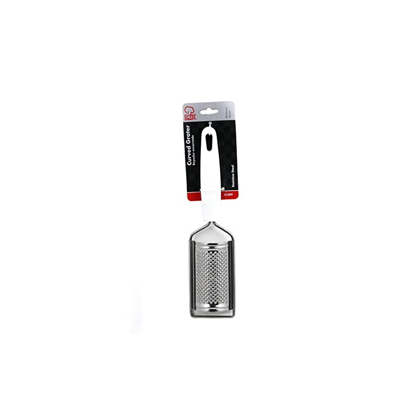 Chef Craft Select Stainless Steel Curved Fine Grater/Zester, 9.75 Inches