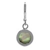Silvershake 10MM Round Shape Abalone Paua Shell Inlay White Gold
