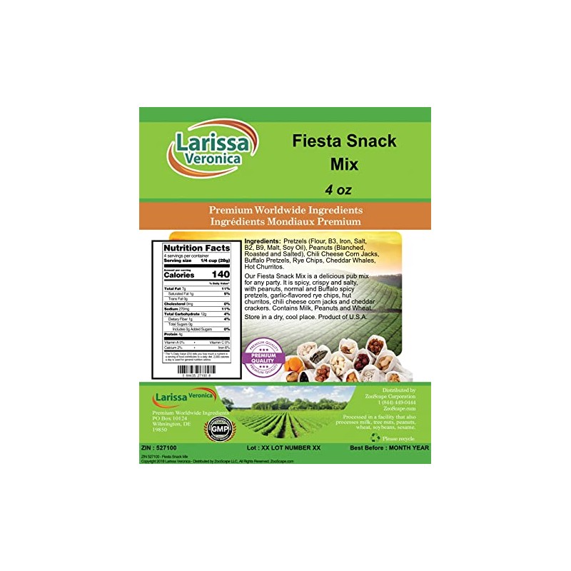 Fiesta Snack Mix (4 oz, ZIN: 527100) - 3 Pack