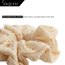 SXQLYH Hair Scrunchie Fabric Elastics, Hair Bobbles Hair Scrunchie Thick Soft Comfortable Braid Scrunchies Ponytail Holder Bobble for Women Thick Long Hair (Yellow)