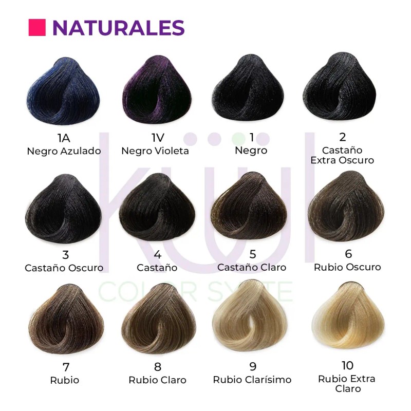 Kit Tinte Cabello Kuul Naturales Peroxido Vol