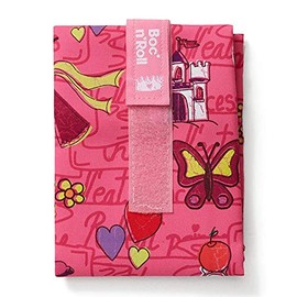 Roll'eat ®- Boc'n'Roll Kids | Wiederverwendbarer und Ökologischer Sandwichhalter für Kinder ohne BPA, Prinzessin Rosa