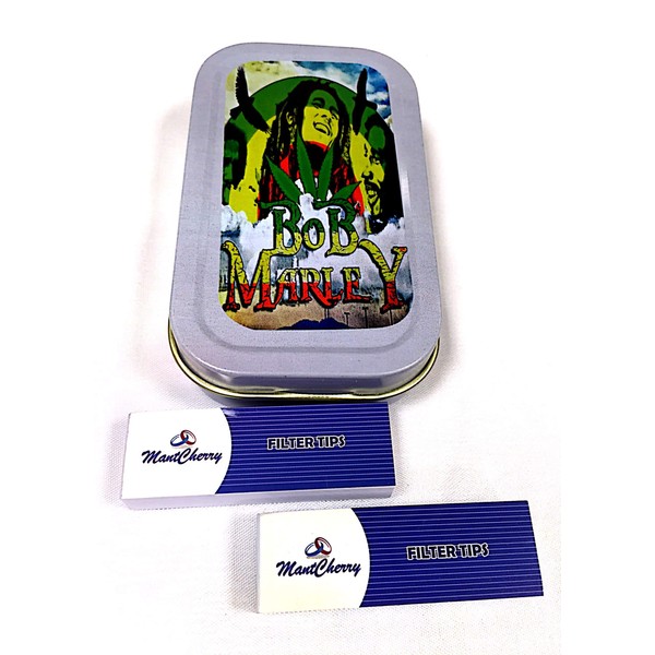 MontCherry Brand 2 Tips and 1oz Hinged Lid Metal Tin/Pocket