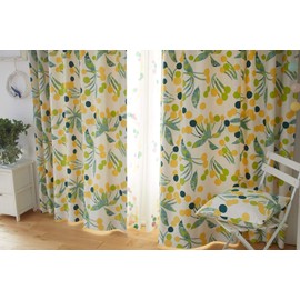 Suminoe V335C Cushion Cover, Yellow, 17.7 x 17.7 inches (45 x 45 cm), Washable, Pack of 1