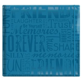 MCS Expressions Collection Friends Expandable 10-Page Scrapbook Album with 12 x 12 Inch Pages, 13.5 x 12.5 Inch, Teal 'Friends'