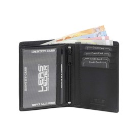 ID Card Holder and Credit Card Holder LEAS, Genuine Leather, black - ''LEAS Card-Collection''