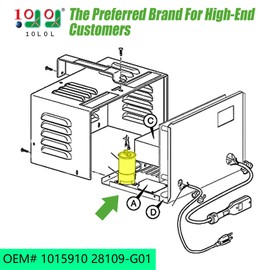 10L0L Golf Cart Charger Capacitor for EZGO PowerWise II, Lester Chargers 4MF 660V 60 Hz OEM 1015910 28109-G01, Universal for 24V/36V/42V/48V Golf Cart Replacement Accessories