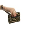 LONI Women's Clutch Bag Wristlet Purse, Leopard Faux Fur, clutches
