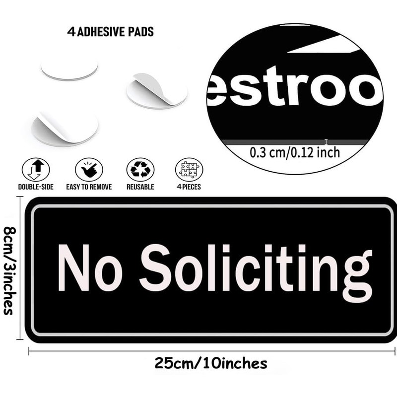 Hydration Station Door Sign - Highly Visible Plastic Placard Adhesive