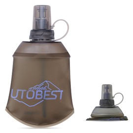 UTOBEST 150ml Soft Flask, 1 Pack Flexible TPU Hydration Water Bottle, Collapsible with 28mm Caliber for Running, Hiking, Cycling, Climbing, and Marathon Purple