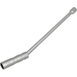 ZKTOOL 14mm Long Rod Universal Joint Magnetic Spark Plug Wrench, Thin Wall 12 Point 3/8 Inch CR-V Swivel Extension Spark Plug Socket, Spark Plug Puller, Spark Plug Removal Tools