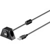 USB 2.0 Extension (A-Plug On B-Socket Mountable) Black 2 M