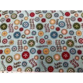 HENRY GLASS-PAPA'S OLD TRUCK BY THE WHOLE COUNTRY CABOODLE- 3 PRINT CHOICES- BTY - 9160-61 WORD & TIRE - TEAL