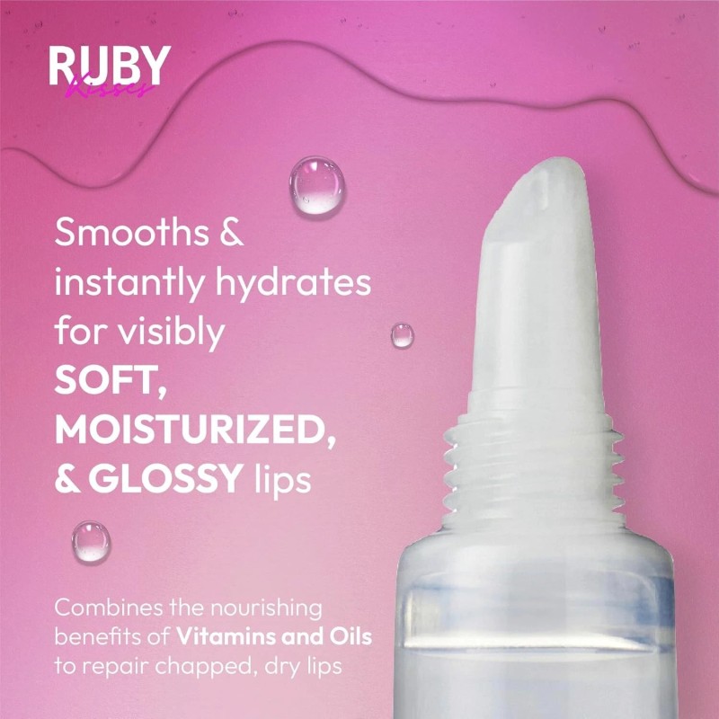 Ruby Kisses Hydrating Lip Oil Clear RLO01 (6 PACK)...