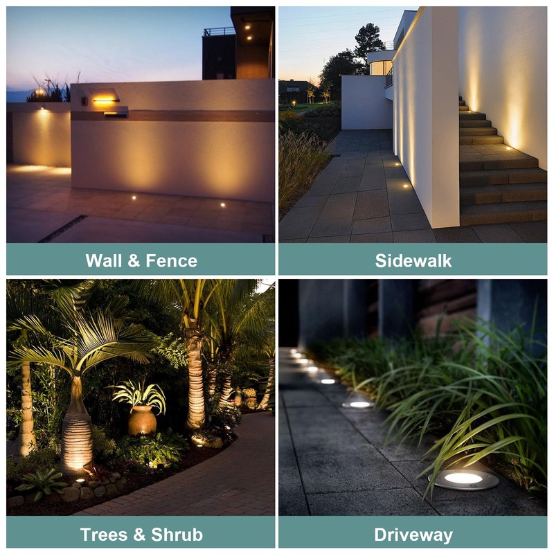 Gardencoin Low Voltage Landscape LED Well Lights, 12V in Ground