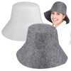 Gatuida 2 Pcs Wool Felt Sauna Hat, Original Wool Sauna