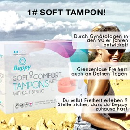 Beppy Soft Comfort Tampons with Lubricant Lamination - Pack of 8
