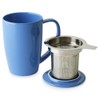 FORLIFE Curve Tall Tea Mug with Infuser and Lid, 15-Ounce,