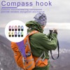 Pack of 10 Compass Keyrings, Mini Compass, Multifunctional Portable with