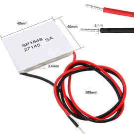 XTVTX 2pcs TEC1 12706 Thermoelectric Cooler TEC1 12706 Semiconductor Cooling Tablets Peltier Heatsink Plate 12V 6A Heatsink Thermoelectric Cooler for Semiconductor Cooling (40x40mm)