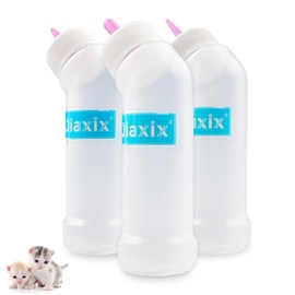 Jiaxix 3PCS Kitten Nursing Bottle Puppy Bottles and Nipple in 3 Sizes Pet Feeding Bottle for Newborn Kittens,Puppies,Squirrel,Small Animals,Pink