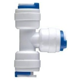 Realgoal 3/8" Tee 3 Way Tube Quick Connect Tube Push Fit Quick Fittings Connector for RO Water Reverse Osmosis Pure Filter System(Pack of 3)