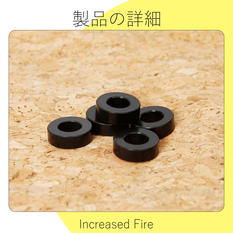 Increased Fire POM Spacers M8 (8.2 mm ID) x 16