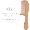 KYVU W6 Handmade 19.0 cm Fine-Tooth Wooden Comb with Handle