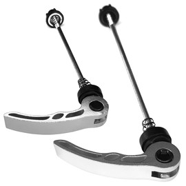 cyclingcolors 2x Bicycle Quick Release Bicycle Front and Rear Wheel Quick Release Axles Bicycle Quick Release MTB Road Bike Silver