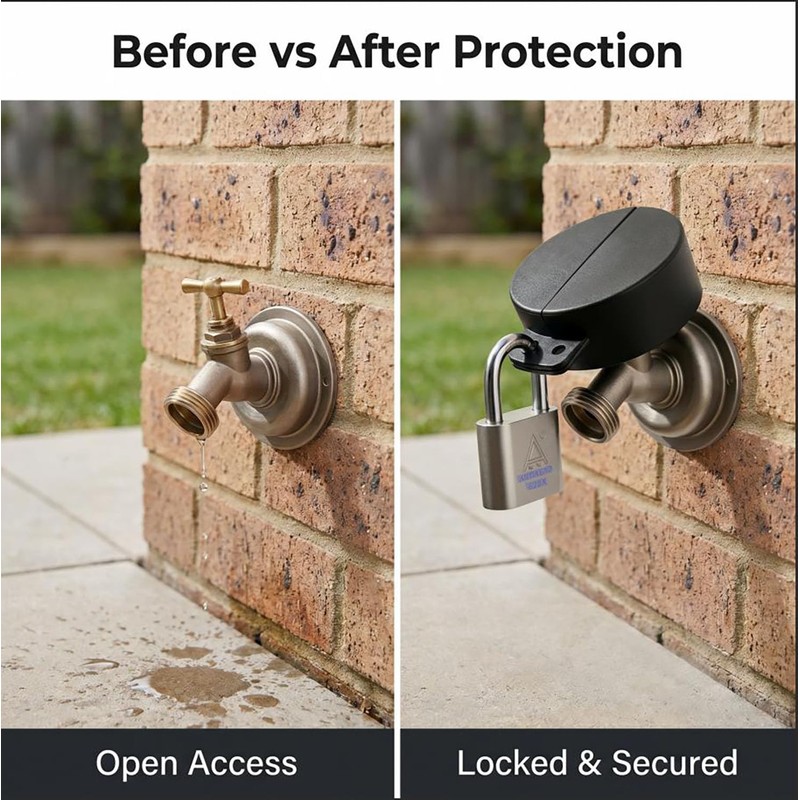 Outdoor Faucet Lock，Water Spigot Lock, Hose Bib Lock
