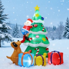 OranEden LED Lights Christmas Tree Inflatables Indoor Party Toys Decorations Toy Christmas Treescolor: Green, size: 18.00 * 18.00 * 35.00 cm
